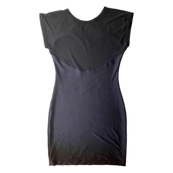 AMERICAN APPAREL BLACK MESH TOP MINI DRESS - Picture 3 of 5
